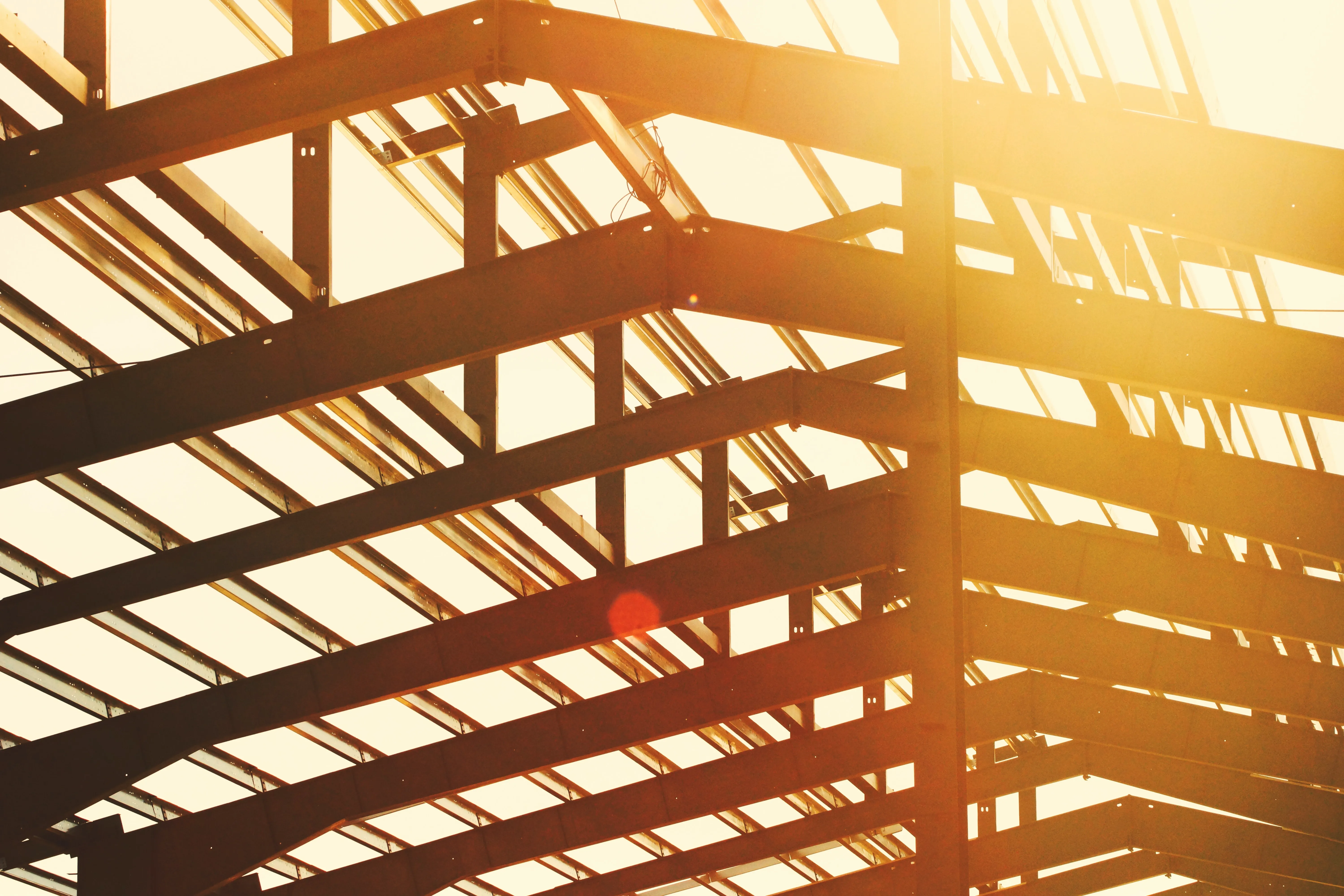 Photo of roof trusses